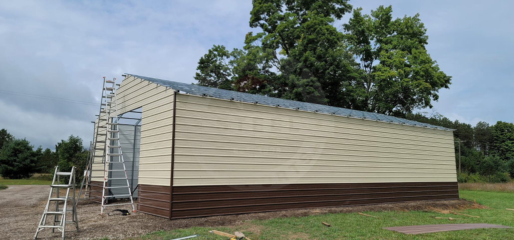 Macomb IL Steel Metal Garage