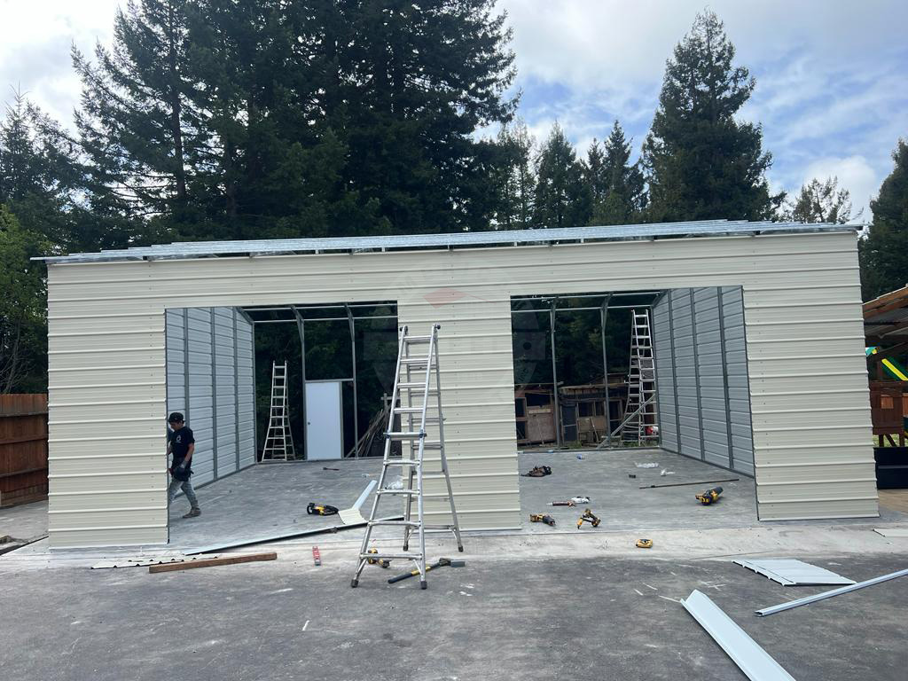 Streator IL Steel Metal Garage