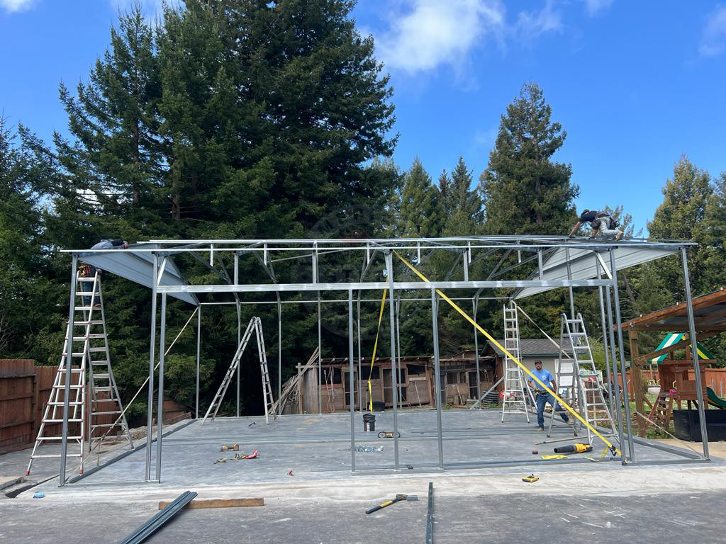 Streator IL Steel Metal Garage