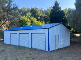 Evansville IN Metal Garage in the process