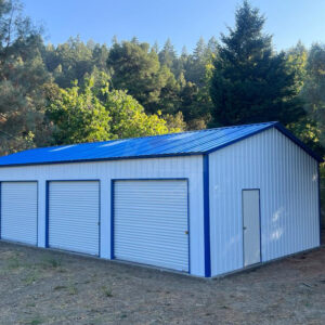 Evansville IN Metal Garage in the process