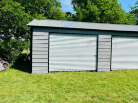 Freeport IL Steel Metal Garage two bay