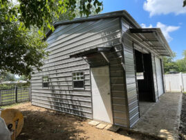 Metal-Steel-Garage-Custom-Oak Leaf-Texas