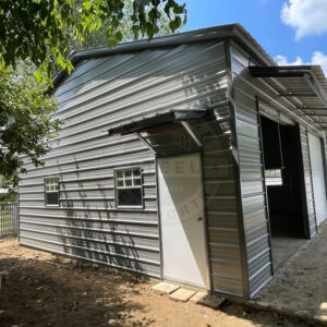 Metal-Steel-Garage-Custom-Oak Leaf-Texas