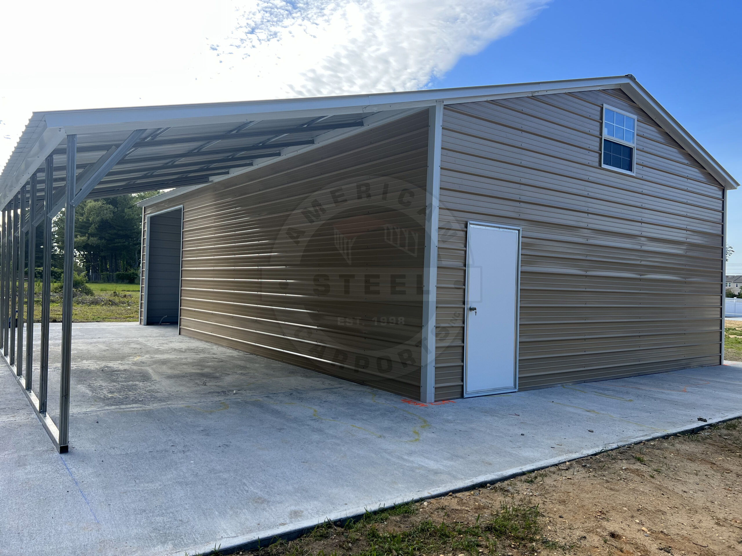 Metal-Steel-Garage-Custom-Round Rock-Texas