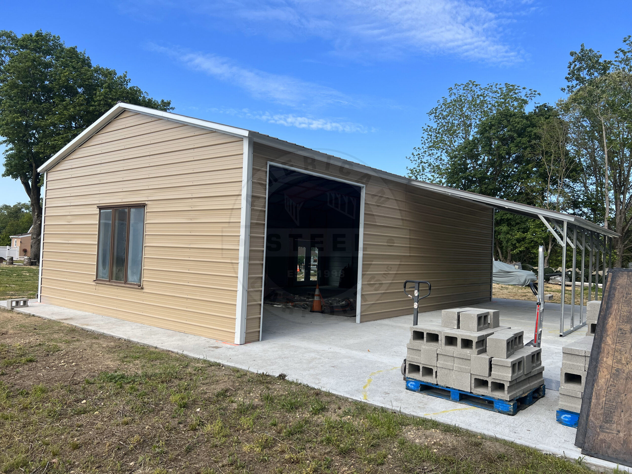 Metal-Steel-Garage-Custom-Round Rock-Texas