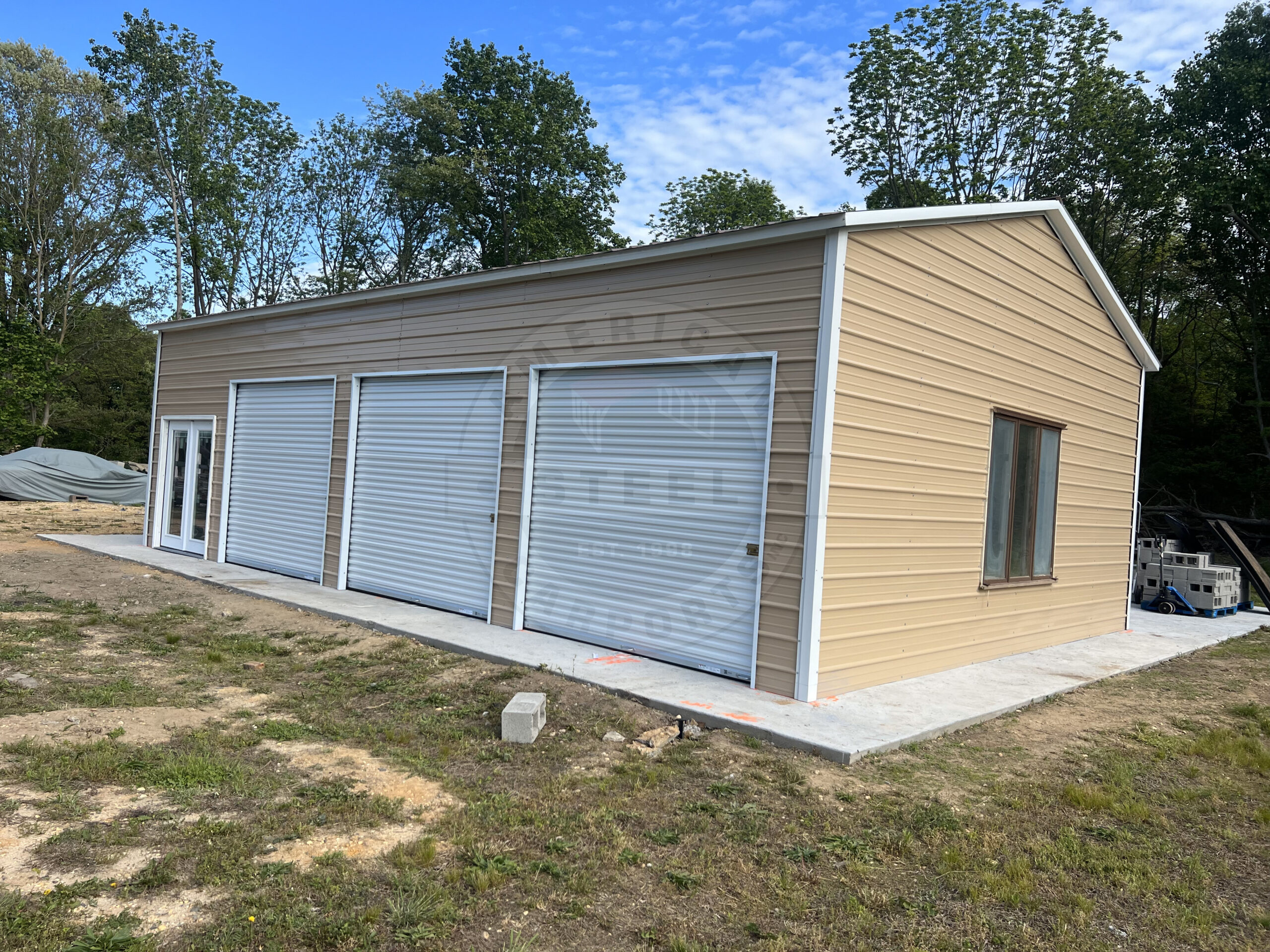 Metal-Steel-Garage-Custom-Round Rock-Texas