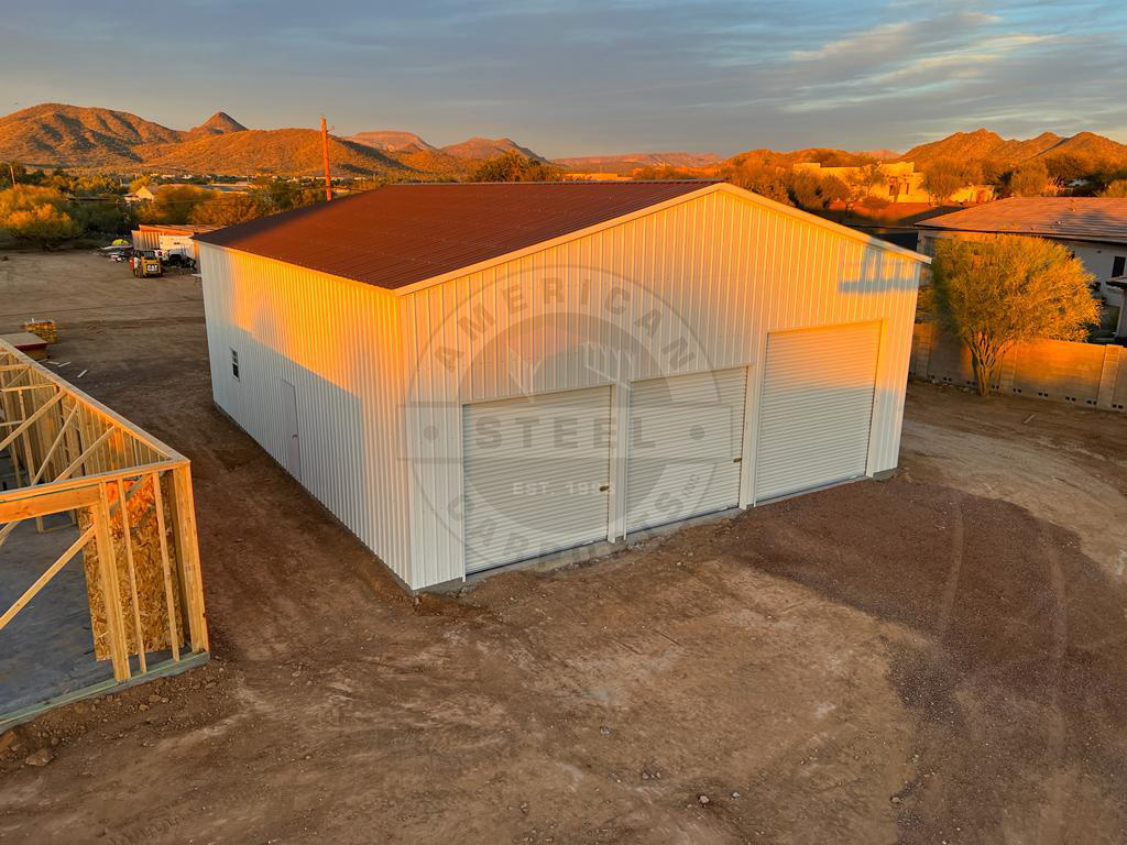 Sunset TX Metal Garage