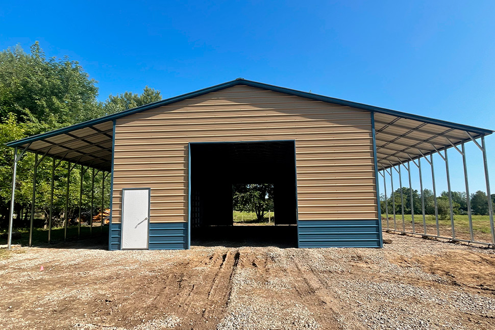 metal garage, barn for agricultural purposes