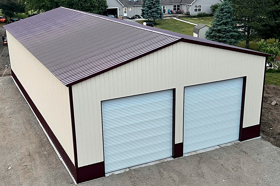 double metal carport, garage. insulated metal garage